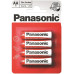 Батарейка Panasonic RED ZINC вугільно-цинкова AA(R6) блістер, 4 шт.