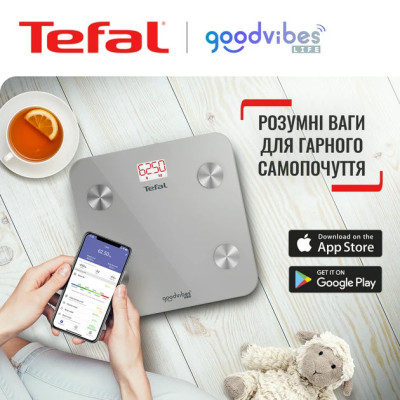 Ваги підлогові Tefal Goodvibes Life BM9600S1 Ваги підлогові Tefal Goodvibes Life BM9600S1