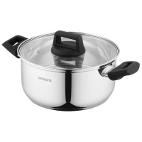 Каструля зі скляною кришкою Ardesto Gemini Piemonte, 3.8л, нержавіюча сталь, бакеліт AR3538G Каструля зі скляною кришкою Ardesto Gemini Piemonte, 3.8л, нержавіюча сталь, бакеліт AR3538G