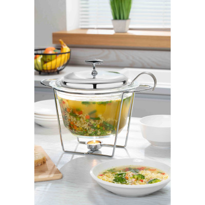 Марміт ARDESTO Black Mars 3800мл, скло, нержавіюча сталь, кругла, прозорий