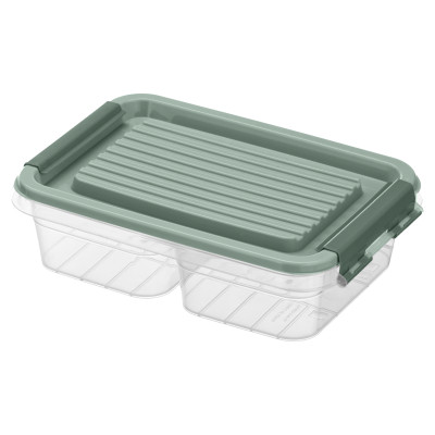 Контейнер двосекційний для зберігання харчових продуктів ARDESTO Fresh 2х0.25л, пластик, прямокутна, зелений Контейнер двосекційний для зберігання харчових продуктів ARDESTO Fresh 2х0.25л, пластик, прямокутна, зелений