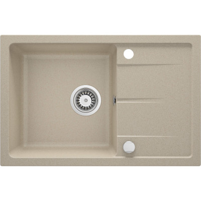 Мийка кухонна Deante Leda, граніт, прямокутник, з крилом, 670х440х164мм, чаша - 1, накладна, пісок Мийка кухонна Deante Leda, граніт, прямокутник, з крилом, 670х440х164мм, чаша - 1, накладна, пісок