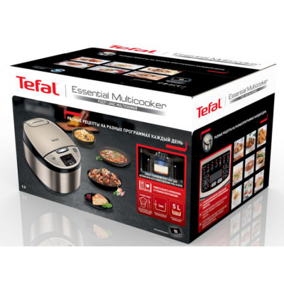 Мультиварка Tefal Essential, 750Вт, чаша-5л, електронне керув., пластик, сірий Мультиварка Tefal Essential, 750Вт, чаша-5л, електронне керув., пластик, сірий