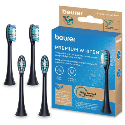 Насадки для зубних щіток Beurer SC 30/50 Premium Whiten, для відбілювання, 4 шт в комплекті, чорні