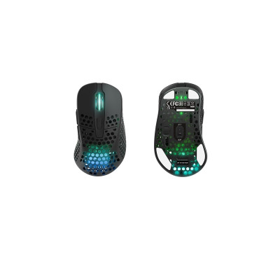 Миша Xtrfy M4, WL/USB-A, RGB, чорний