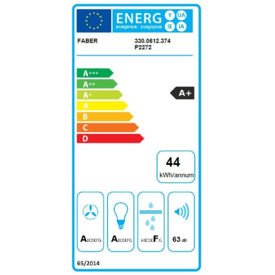 Витяжка Faber похила, 80см, 1290м.куб/год, Daisy Bk A80, чорний