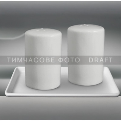 Набір для солі та перцю ARDESTO, 3 предмети, порцеляна, білий