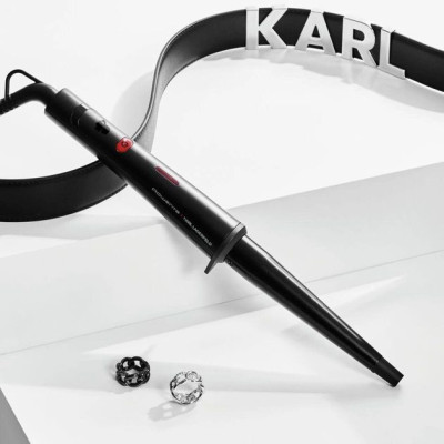 Плойка Rowenta x Karl Lagerfeld Conical Curler, конусна, 40Вт, 120-200С, турмалін, чорний
