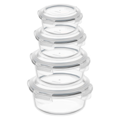 Контейнер для зберігання харчових продуктів ARDESTO Gemini 0.24л, боросилікатне скло, пластик, круглий, прозорий Контейнер для зберігання харчових продуктів ARDESTO Gemini 0.24л, боросилікатне скло, пластик, круглий, прозорий