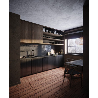 Змішувач для кухні Deante Aster, довж.виливу - 209мм, витяжний, 1важіль, чорний