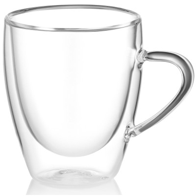 ARDESTO Набір чашок з ручками і подвійними стінками, 150мл, 2шт, боросилікатне скло, прозорий ARDESTO Набір чашок з ручками і подвійними стінками, 150мл, 2шт, боросилікатне скло, прозорий