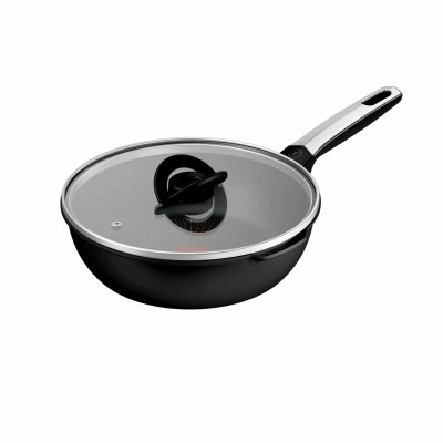 Мультисковорода Tefal Excellence Fusion, з кришкою, 24см, алюміній, скло, нержавіюча сталь, метал, чорний Мультисковорода Tefal Excellence Fusion, з кришкою, 24см, алюміній, скло, нержавіюча сталь, метал, чорний