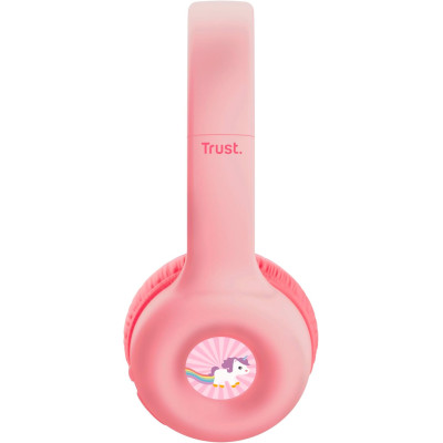Trust Навушники On-ear Nouna Kids, Wireless, Mic, Рожевий