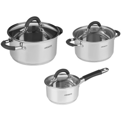 Набір посуду ARDESTO Gemini Salerno, 6 предметів, нержавіюча сталь, силікон