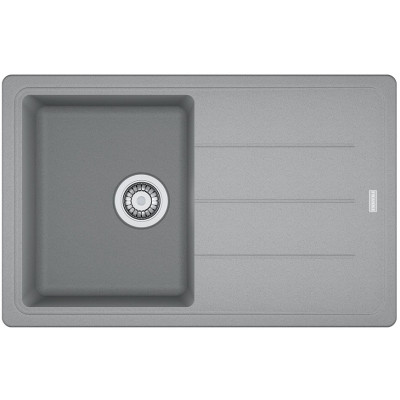 Мийка кухонна Franke Basis, фраграніт, прямокутник, з крилом, 780х500х200мм, чаша - 1, накладна, BFG 611-78, сірий камінь