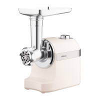 ARDESTO М'ясорубка, 1800Вт, 2кг/хв, 3 решітки, насадка для ковбас, кеббе, пластик, бежево-сріблястий ARDESTO М'ясорубка, 1800Вт, 2кг/хв, 3 решітки, насадка для ковбас, кеббе, пластик, бежево-сріблястий