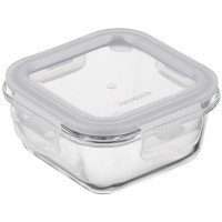 Контейнер для зберігання харчових продуктів ARDESTO Gemini 0.31л, боросилікатне скло, пластик, квадратний, прозорий