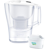 Фільтр-глечик Brita Aluna Memo MXPro 2.4л (1.4л очищеної води) з фільтр-картриджем, білий