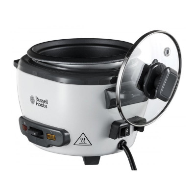 Рисоварка Russell Hobbs Medium, 300Вт, чаша-1.4л, электронное управление, съемная крышка, серо-черный