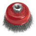 Щітка чашкова Verto, торцевий, рифлений дріт, 100мм, різьблення M14
