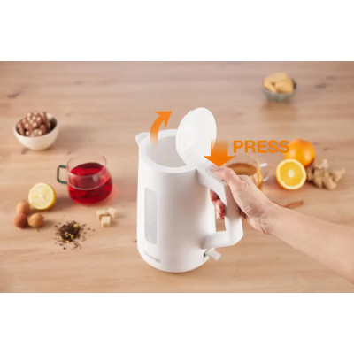 Електрочайник Gorenje 1.7л, Strix контроль, білий матовий