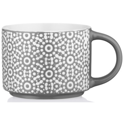 ARDESTO Чашка Weaving G, 330мл, порцеляна, біло-чорний ARDESTO Чашка Weaving G, 330мл, порцеляна, біло-чорний