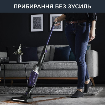 Пилосос Rowenta безпровідний X-Trem Compact, 100Вт, конт пил -0.4л, автон. робота до 40хв, НЕРА, фіолетовий (RH1238WO)