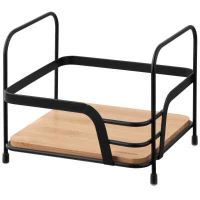 Полиця ARDESTO Minimalism 1-ярусна 16х15.5х13.5см, метал, бамбук, чорний Полиця ARDESTO Minimalism 1-ярусна 16х15.5х13.5см, метал, бамбук, чорний