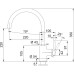 Змішувач Franke Lina /115.0626.019/з поворотним виливом/чорний матовий Змішувач Franke Lina /115.0626.019/з поворотним виливом/чорний матовий