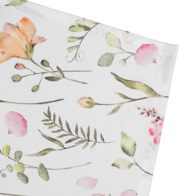 Скатертина ARDESTO Spring flowers 140х180см, 100% поліестер, білий