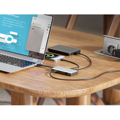Док-станція DIGITUS USB-C > HDMI/2xUSB-A/USB-C/SD/MicroSD/RJ54, Travel