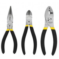 Набір шарнірно-губцевих інструментів Stanley Basic, Пасатижі переставні,Плоскогубці подовжені прямі,Кусачки-бокорізи, 152мм, 3шт