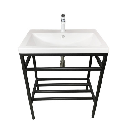 Раковина, умивальник Adamant CERS, штучний камінь, прямокут., з отвором для змішувача, з отвором для переливу, 695x450x158мм, накладний, білий