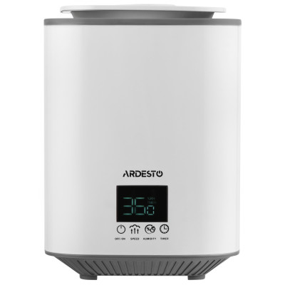 Зволожувач повітря ARDESTO ультразвуковий, 25м2, 3.1л, 250мл/г, електр. кер-ння, верх. залив води, дисплей, білий