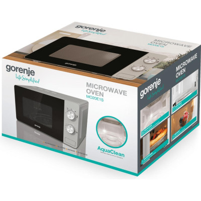 Микроволновая печь Gorenje, 20л, мех. рулев., 800Вт, серебристый Микроволновая печь Gorenje, 20л, мех. рулев., 800Вт, серебристый