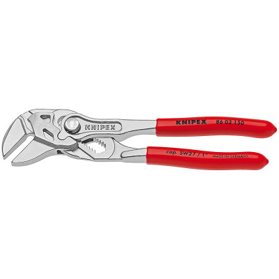 Кліщі переставні KNIPEX, 0-27мм, 150мм, хромовані, 0.175кг