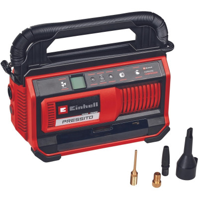 Einhell Компресор повітряний PRESSITO 18/25, акумуляторний 18В PXC, 10.5бар, вис. і низьк. тиск, 2.06кг, (без АКБ і ЗП)