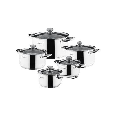 Набір посуду ARDESTO Gemini Gourmet Varese, 10 предметів, нержавіюча сталь Набір посуду ARDESTO Gemini Gourmet Varese, 10 предметів, нержавіюча сталь