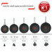 Сковорода Tefal Comfort Max, 20см, нержавіюча сталь, бакеліт, чорний