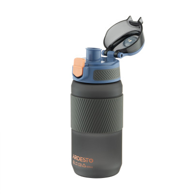 Пляшка для води ARDESTO Spring 600мл, пластик, чорний Пляшка для води ARDESTO Spring 600мл, пластик, чорний