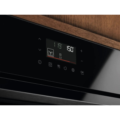 Духова шафа Electrolux електрична, 72л, A++, пара, дисплей, конвекція, піроліз, телескопічні напрямні, чорний Духова шафа Electrolux електрична, 72л, A++, пара, дисплей, конвекція, піроліз, телескопічні напрямні, чорний