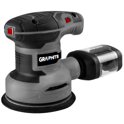 Шліфмашина ексцентрикова GRAPHITE 300Вт 125мм 7000-13000об/хв орбіта 1мм 1.21кг Шліфмашина ексцентрикова GRAPHITE 300Вт 125мм 7000-13000об/хв орбіта 1мм 1.21кг