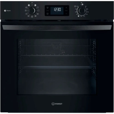 Духова шафа Indesit електрична, 71л, A+, дисплей, конвекція, чорний