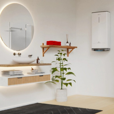 Водонагрівач електричний Ariston VELIS DUNE WIFI 50 EU плаский, слім, 50л, 2*1,5 кВт, емал. нагр. ел, ун. монтаж, ел. кер-ня, B, Італія, білий