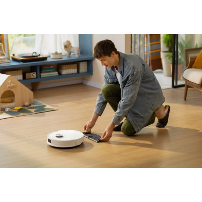 Робот-пилосос RoboRock Q10 VF, h=9.9см, вологе прибирання, конт пил -0.5л, автон. робота до 150хв, Wi-Fi, білий