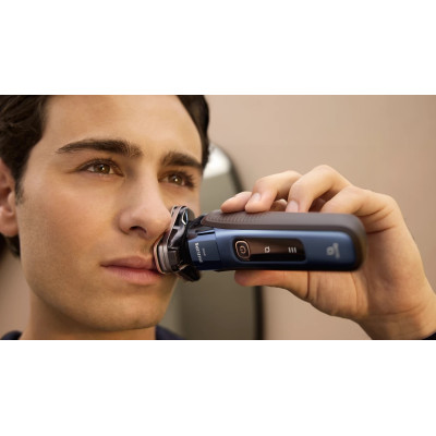 Бритва електр. Philips Series i9000 Prestige SkinIQ,  бритв.головок-3, Li-Ion, сух.+волог., індикатор заряду, твердий чохол, синій