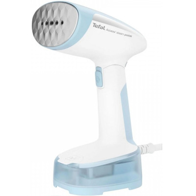 Відпарювач Tefal компактний Access Steam Pocket, 1300Вт, постійна пара - 20гр, біло-блакитний