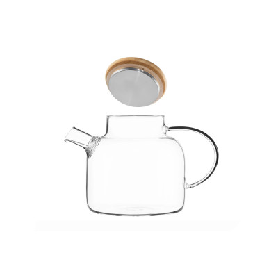 ARDESTO Заварник Gemini 1200мл, боросилікатне скло, бамбук, прозорий ARDESTO Заварник Gemini 1200мл, боросилікатне скло, бамбук, прозорий