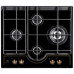 Варильна поверхня Electrolux газова на склі Rococo, 60см, чавун, чорний