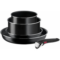 Набір посуду Tefal Ingenio Easy Cook & Clean, 5предметів, алюміній, нержавіюча сталь, бакеліт, чорний Набір посуду Tefal Ingenio Easy Cook & Clean, 5предметів, алюміній, нержавіюча сталь, бакеліт, чорний